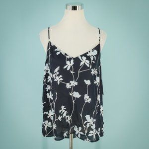 Equipment XL Blue Layla Floral Print Camisole NWT